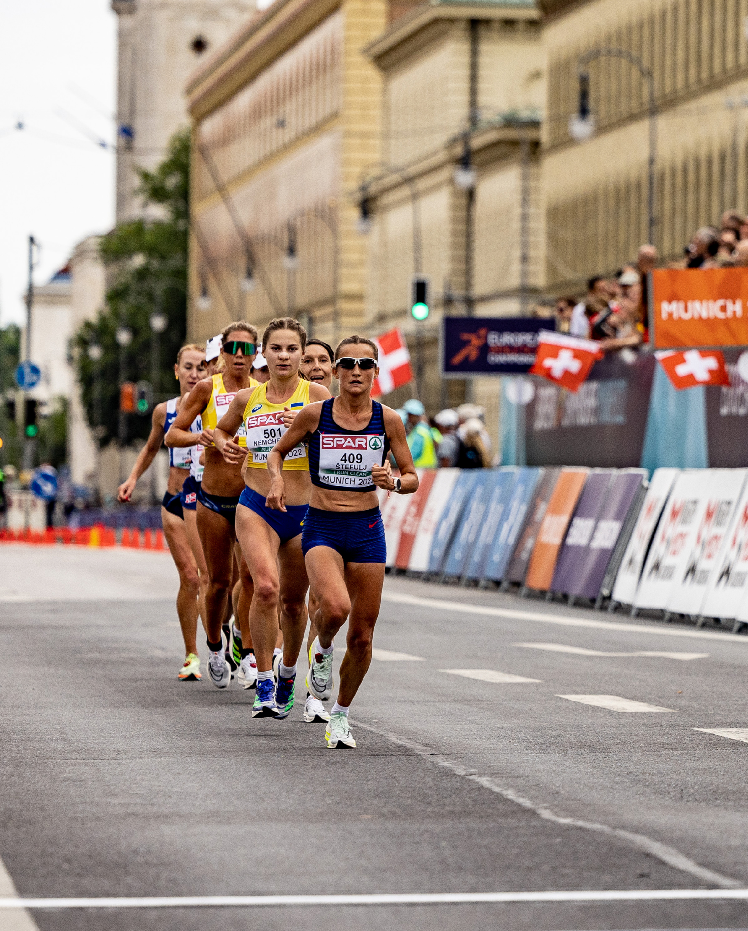 Marathon Event auf der Ludwigstrasse während der European Championships 2022