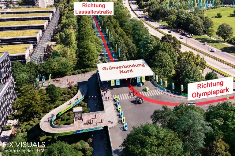 Visualisierung Gruenverbindung Olympiapark S-Bahn